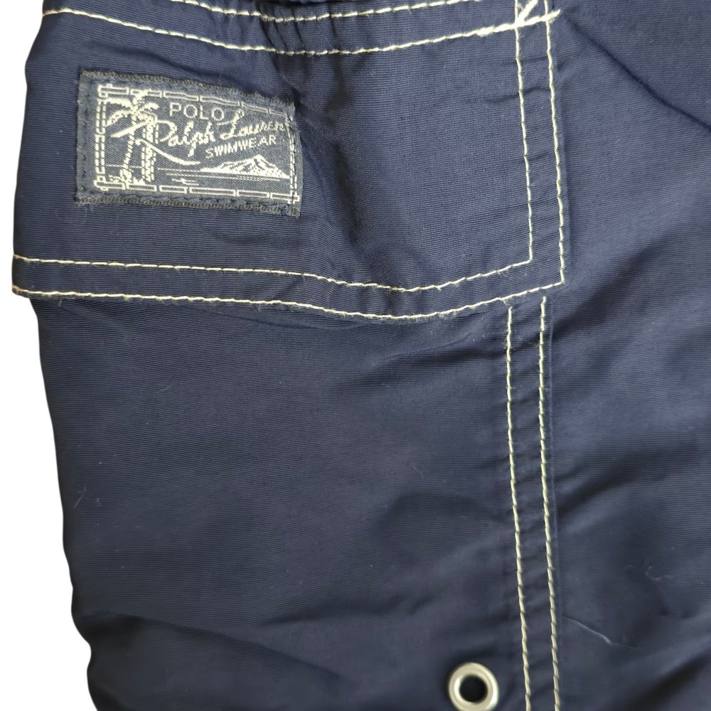 Polo‎ Ralph Lauren Navy Blue Cargo Pocket Swim Trunks Men's Medium - Picture 10 of 10